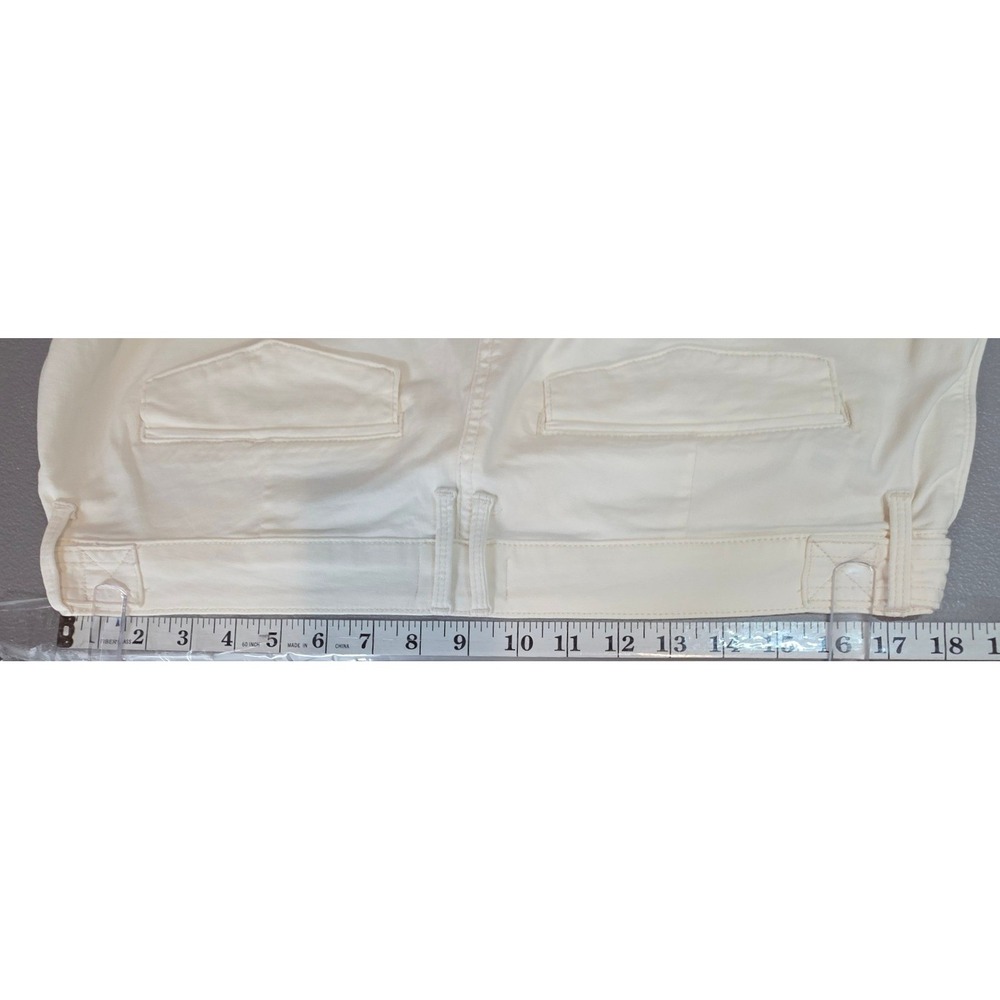 PISTOLA Womens‎ 33 High Rise Cropped Straight Leg Utility Pant in Ecru - Picture 7 of 15